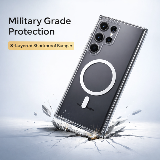 Anti Yellow Magsafe Clear Case Samsung S22 Ultra