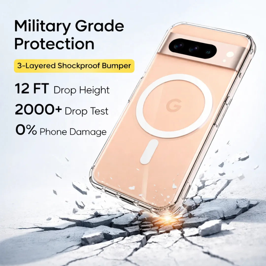 Crystal Clear Anti-Yellow MagSafe Case for Google Pixel 8A