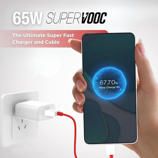 65W SuperVOOC Fast Charger | Type-C USB Fast Charging for All Major Brands