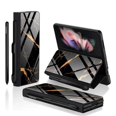 Elevate Your Fold: Marble Luxury Case for Galaxy Z Fold 6.