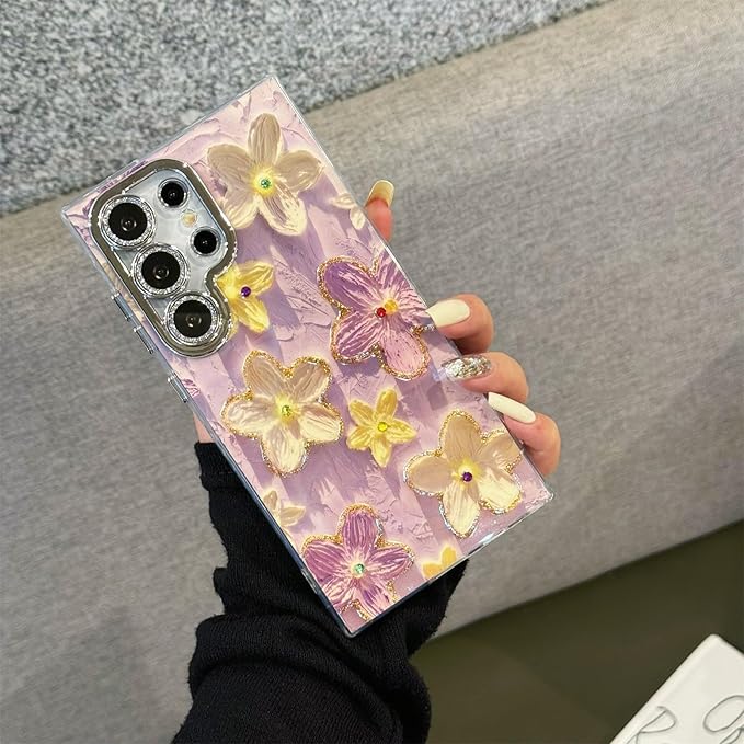Purple Flower Art Samsung Case