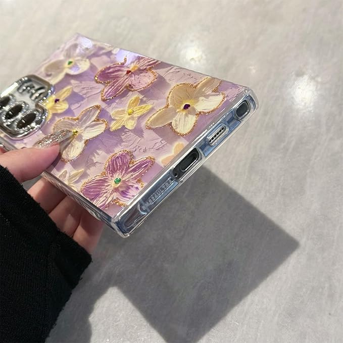 Purple Flower Art Samsung Case