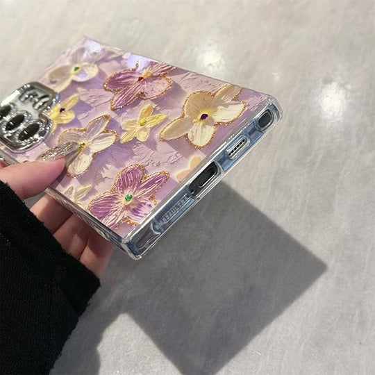 Purple Flower Art Samsung Case