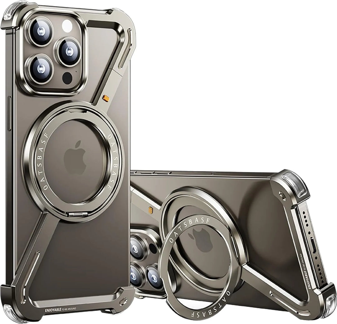 Titanium iPhone Ⓩ Shape Kickstand Cover In New Design - iPhone Cover.