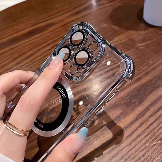 Magnetic Quad-Corner Shockproof Clear Case
