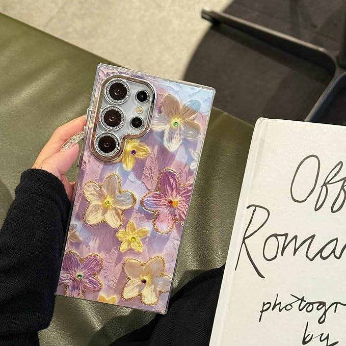 Purple Flower Art Samsung Case