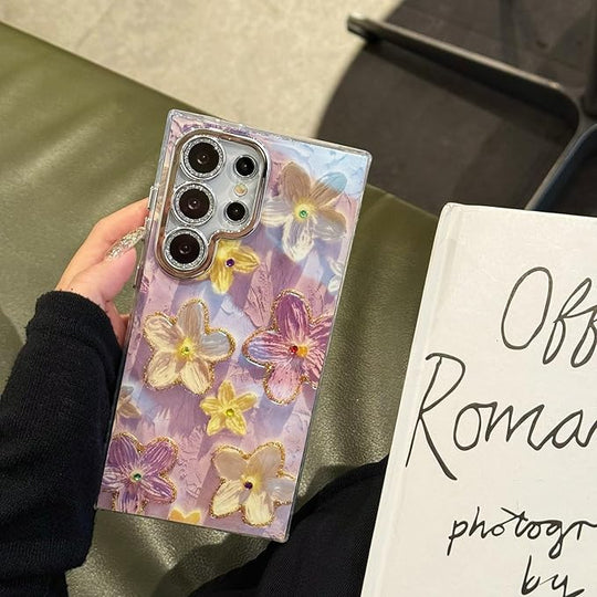 Purple Flower Art Samsung Case