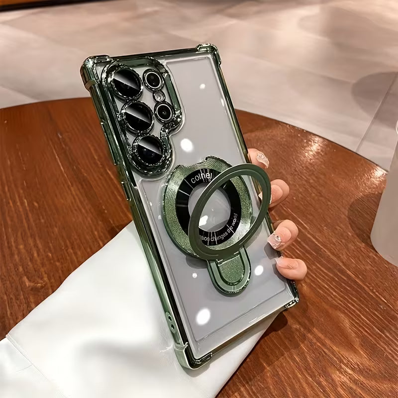 Air Armor Electroplated Magnetic Holder Case - Samsung