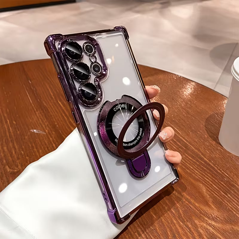Air Armor Electroplated Magnetic Holder Case - Samsung
