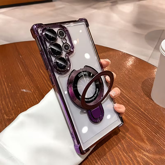 Air Armor Electroplated Magnetic Holder Case - Samsung