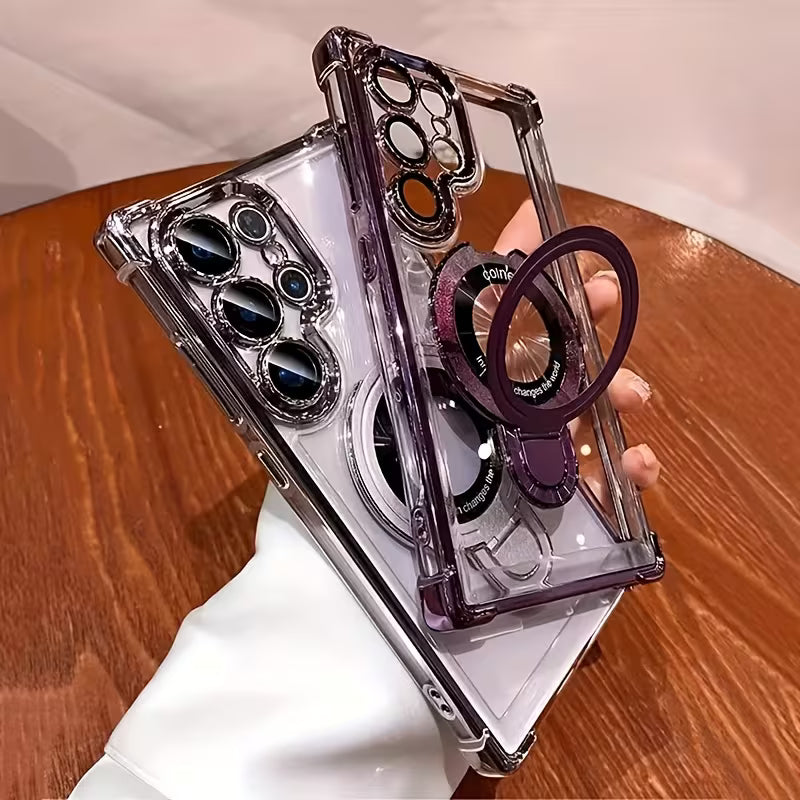 Air Armor Electroplated Magnetic Holder Case - Samsung