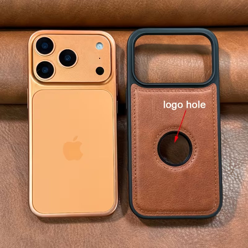 Luxury business style leather cover for iPhone 17 Series