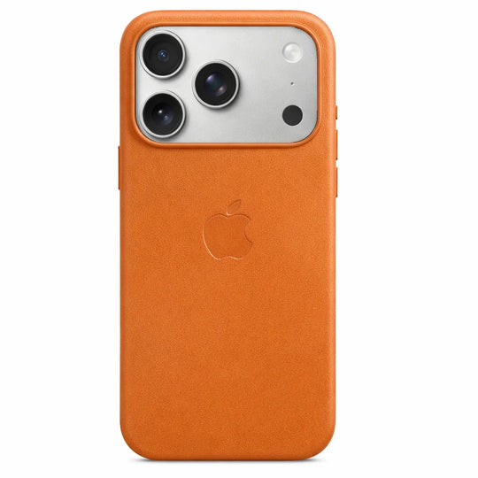 Metal Button iPhone Leather Case