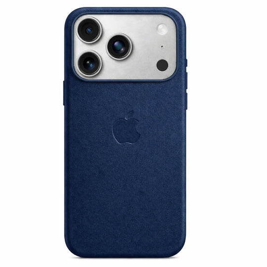 Metal Button iPhone Leather Case