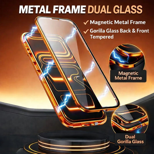 Metal Frame Dual Glass iPhone Case