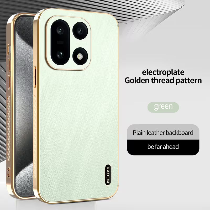 Electroplate Golden Thread Pattern Case - light green