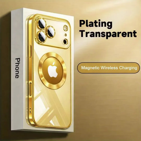 Elite Transparent Plating Case  (golden)