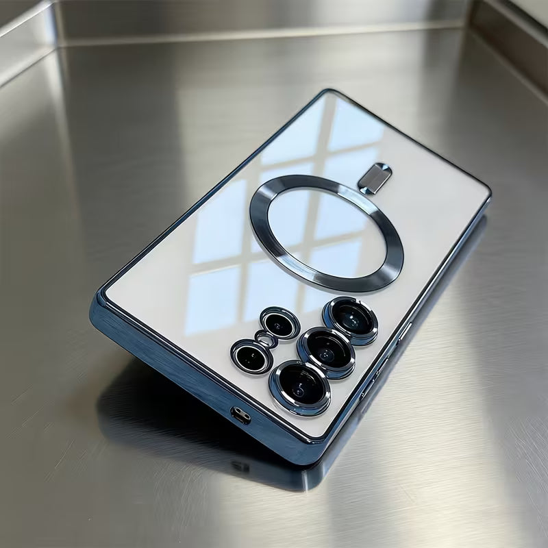 Galaxy Infinity Clear Magnetic Case (light blue)