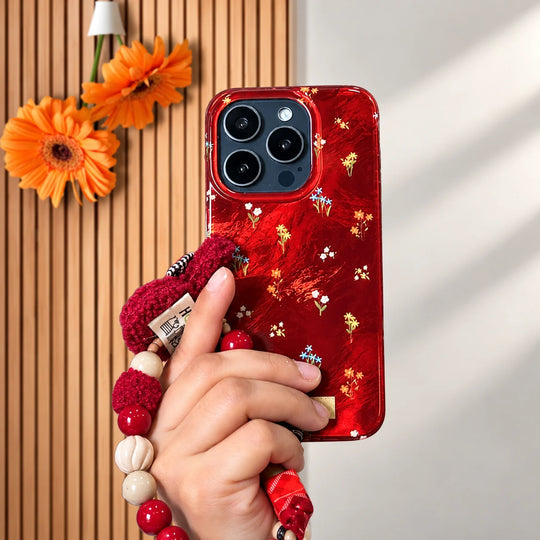 Scarlet Bloom – Elegant Flower iPhone Case