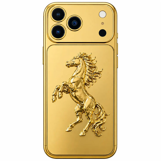 Golden Horse luxury iPhone cover 24K gold plated