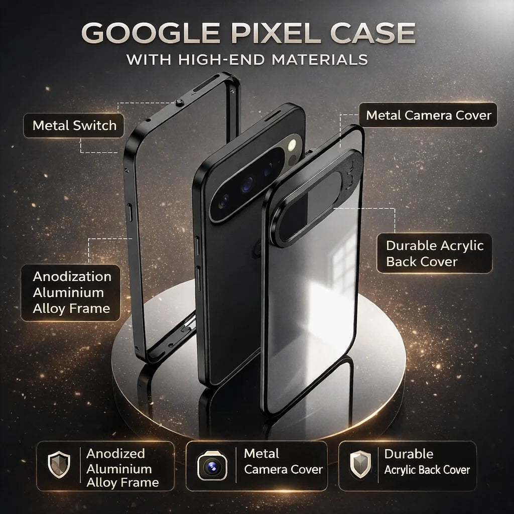 Premium Aluminium Alloy & Glass Case with Metal Frame