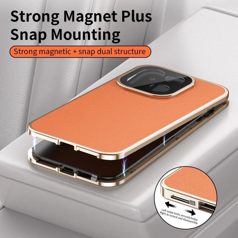 Metal Frame Leather Back Case - OnePlus