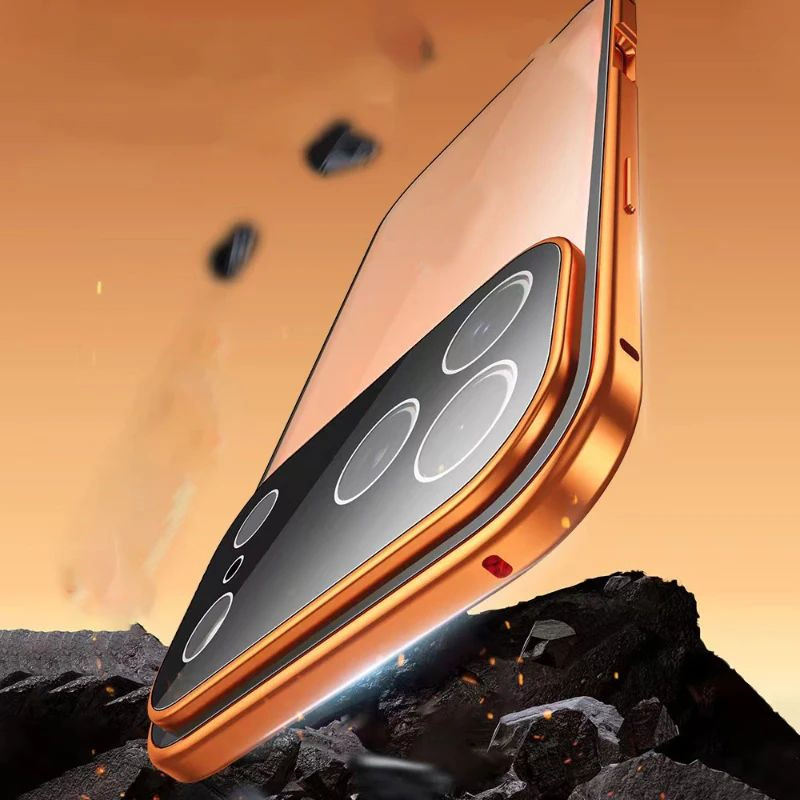 Metal Frame Dual Glass iPhone Case