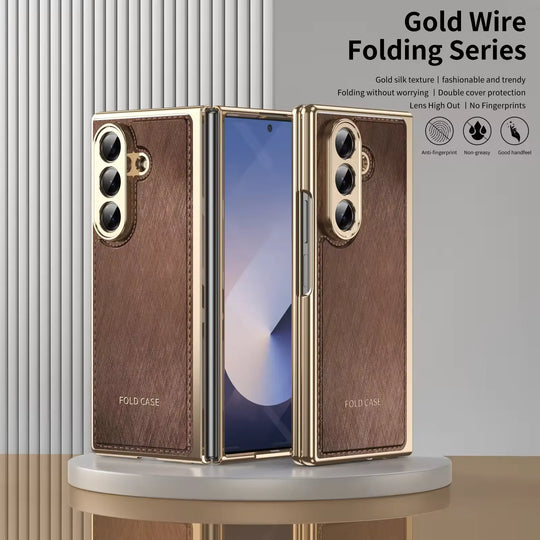 Gold Border Folding Case for Samsung Galaxy Z Fold