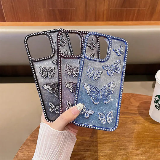 Diamond Butterfly Shine iPhone Case