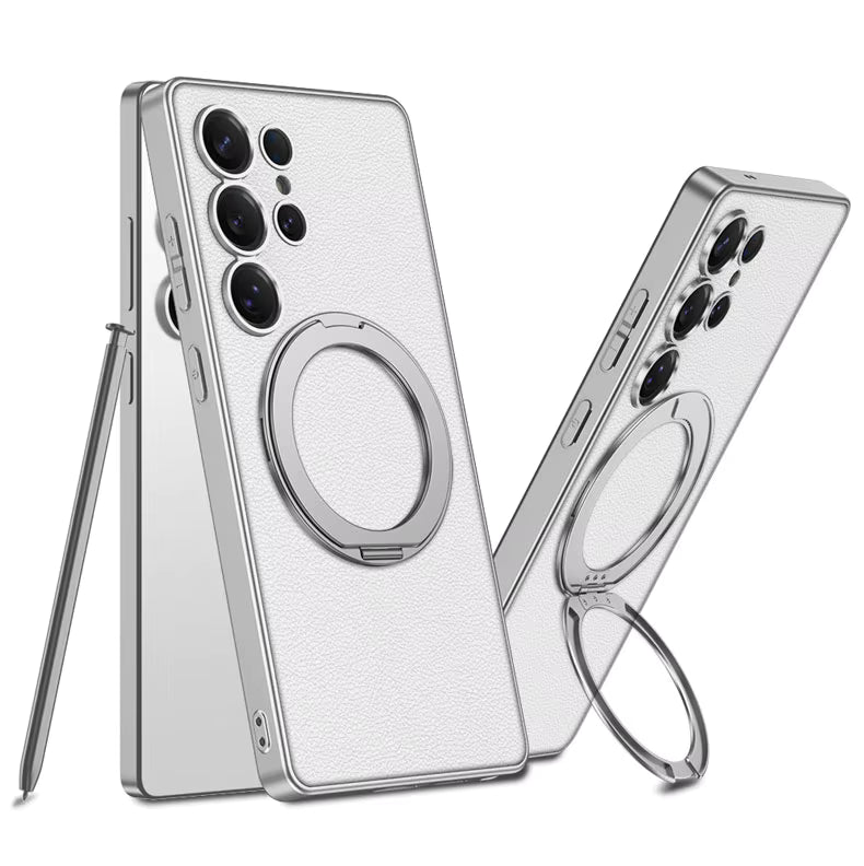 Premium Rotatable 360° Alloy Bracket Magnetic Charging Case.