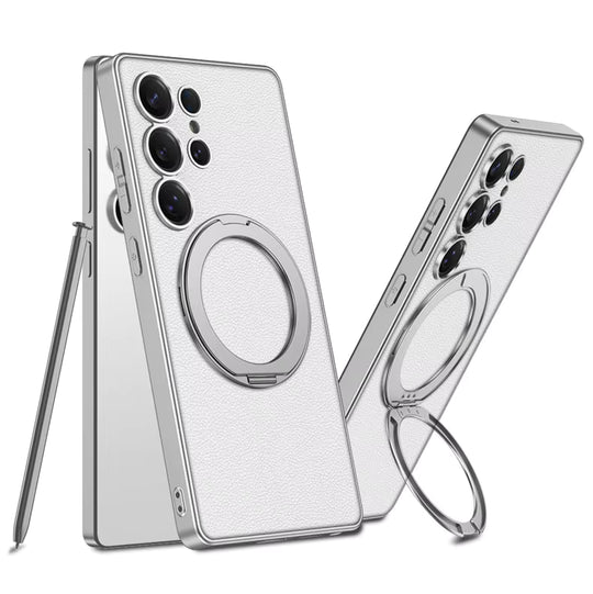 Premium Rotatable 360° Alloy Bracket Magnetic Charging Case.