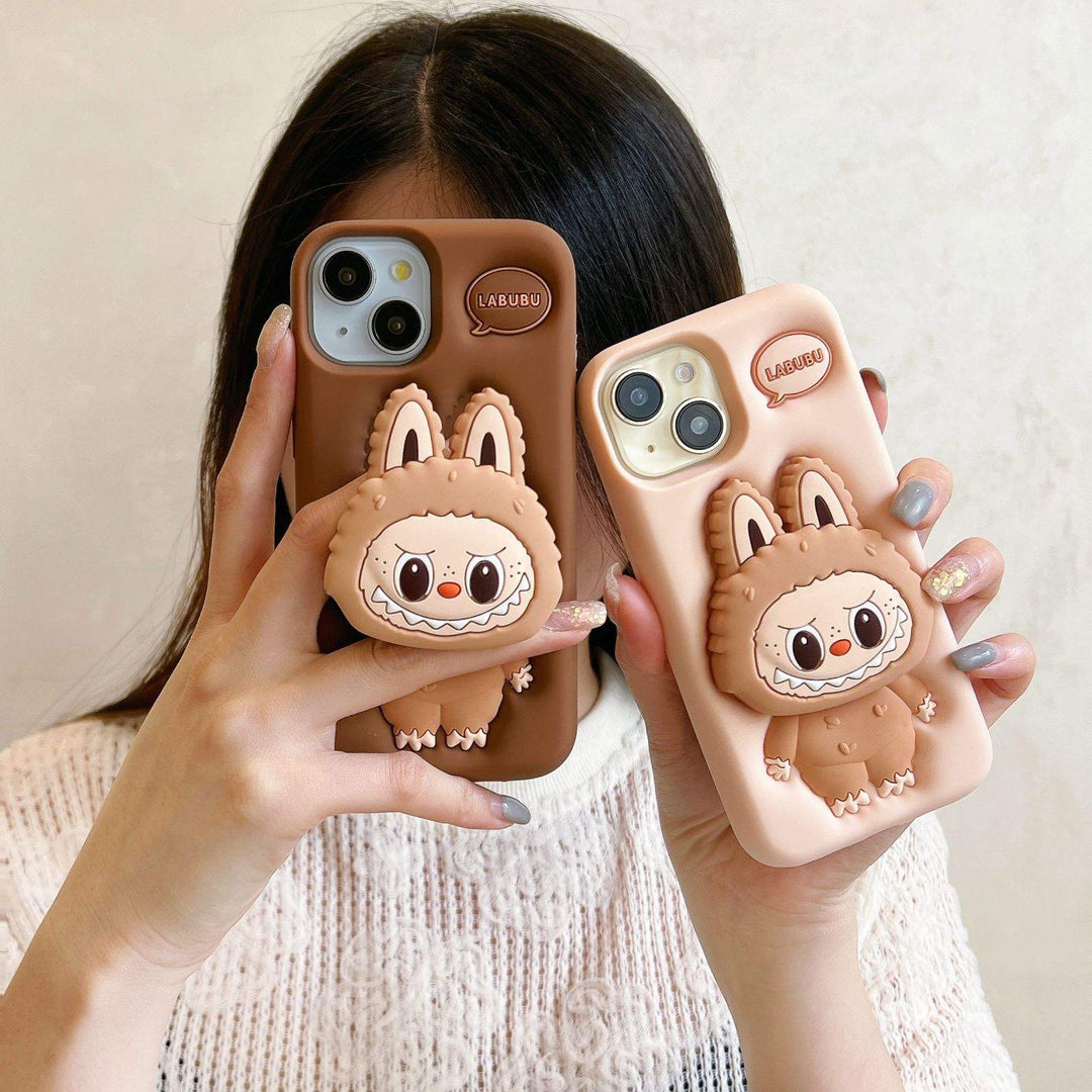 Silicone Labubu Cartoon Style iPhone Case