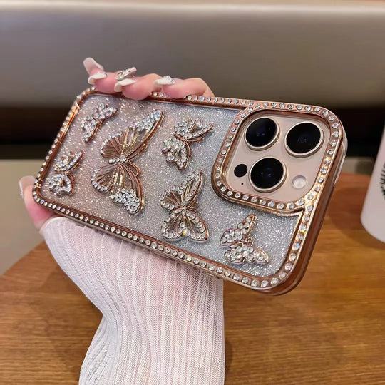 Diamond Butterfly Shine iPhone Case