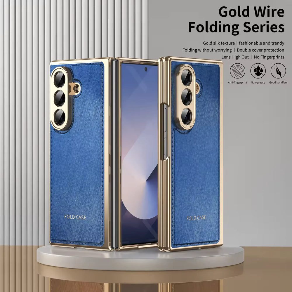Gold Border Folding Case for Samsung Galaxy Z Fold