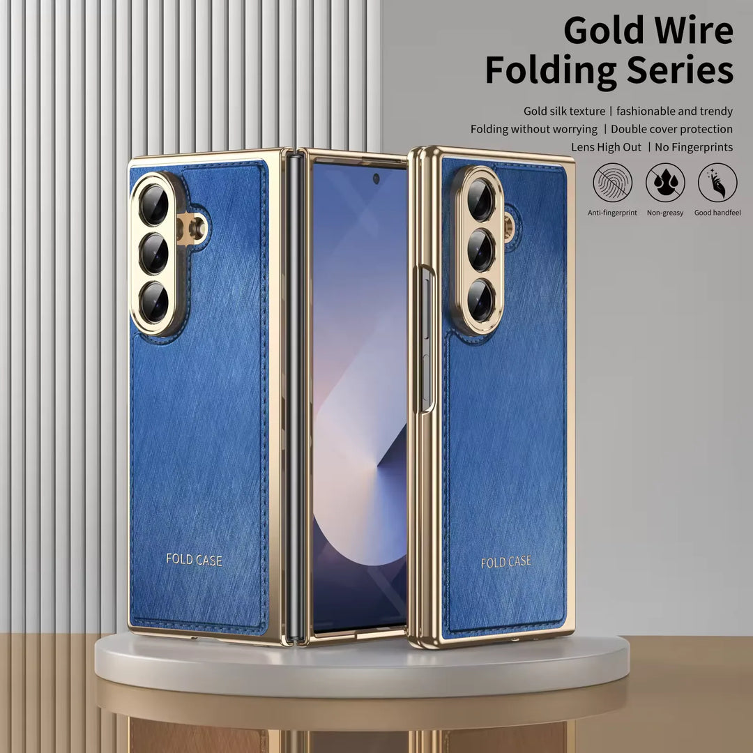 Gold Border Folding Case for Samsung Galaxy Z Fold