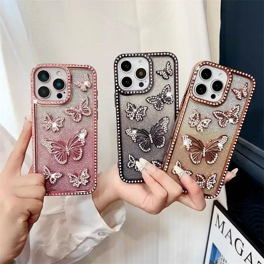 Diamond Butterfly Shine iPhone Case
