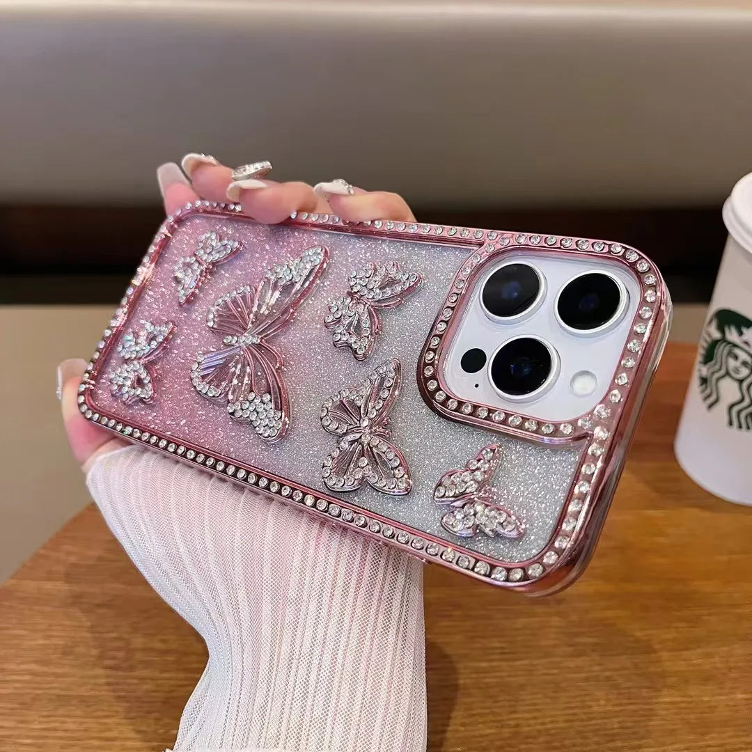 Diamond Butterfly Shine iPhone Case