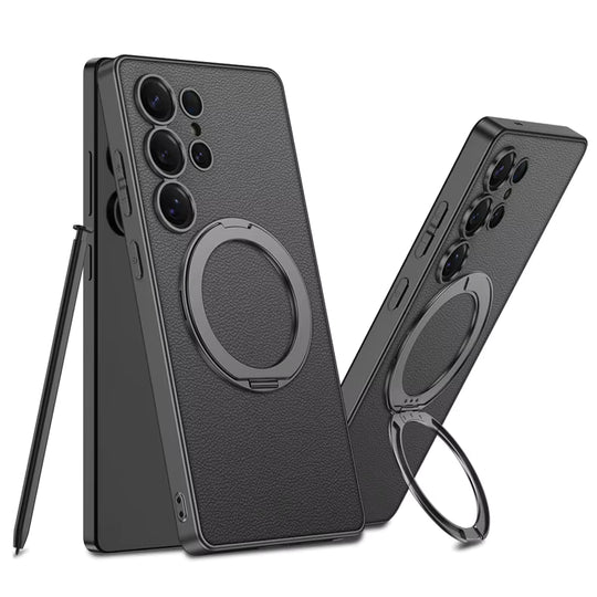 Premium Rotatable 360° Alloy Bracket Magnetic Charging Case.