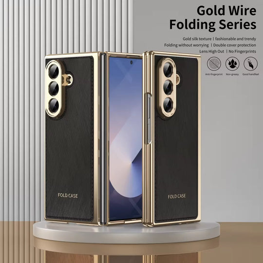 Gold Border Folding Case for Samsung Galaxy Z Fold
