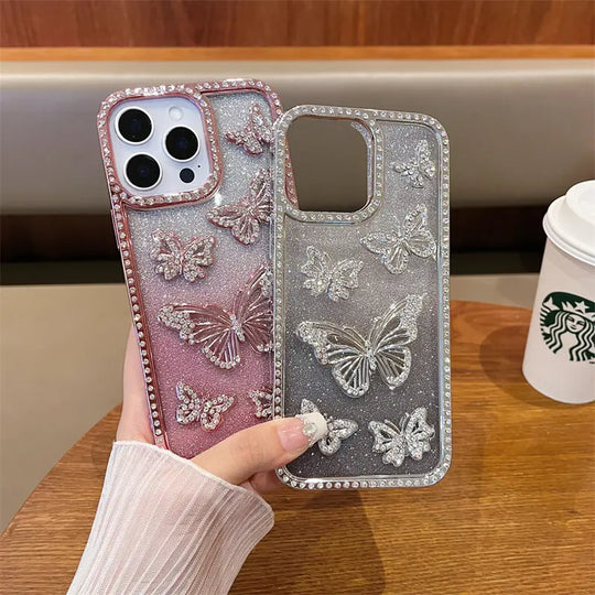 Diamond Butterfly Shine iPhone Case