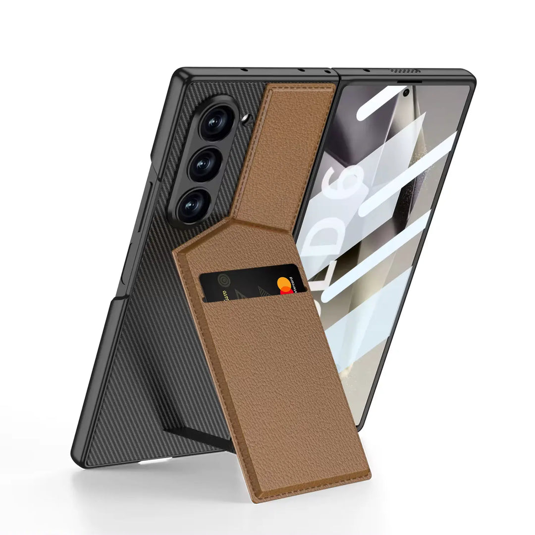 Samsung  Galaxy Fold Leather Wallet Card Slots Stand Case