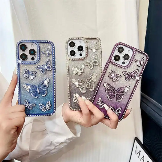 Diamond Butterfly Shine iPhone Case