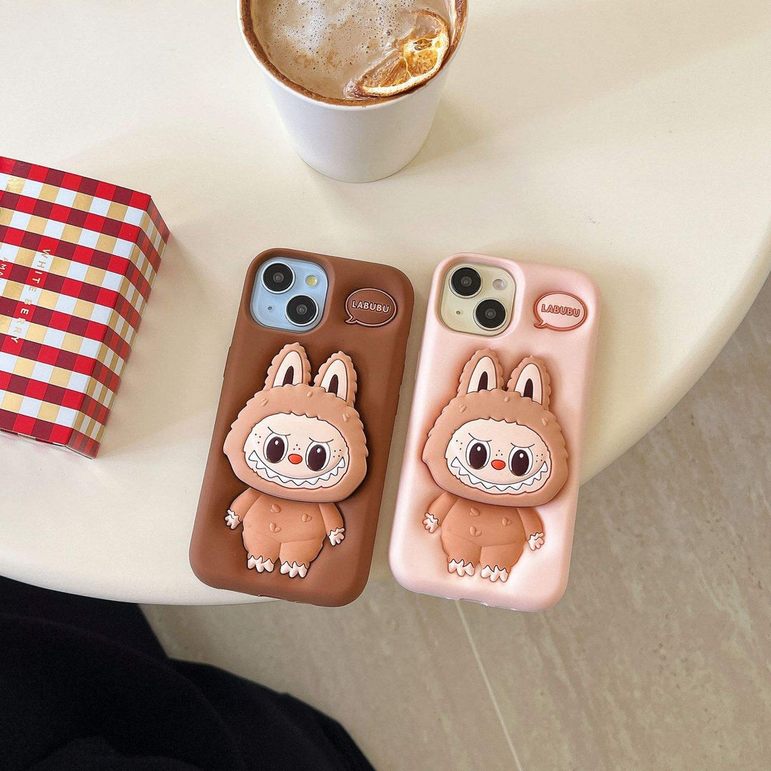 Silicone Labubu Cartoon Style iPhone Case