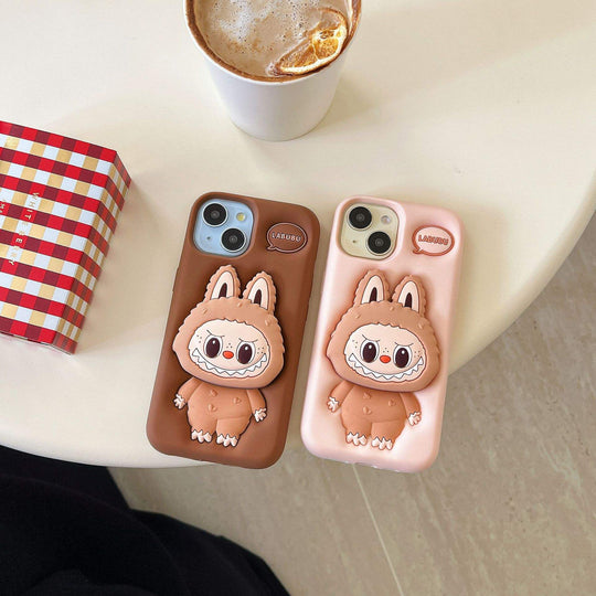Silicone Labubu Cartoon Style iPhone Case