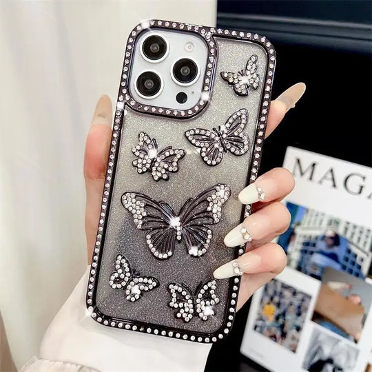 Diamond Butterfly Shine iPhone Case