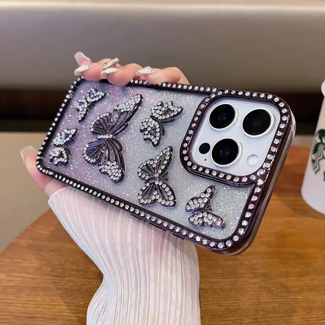 Diamond Butterfly Shine iPhone Case