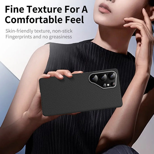 Ultra-Thin Real Carbon Fiber Shockproof Case for Galaxy S25 Ultra. - *Luxury Meets Functions*.