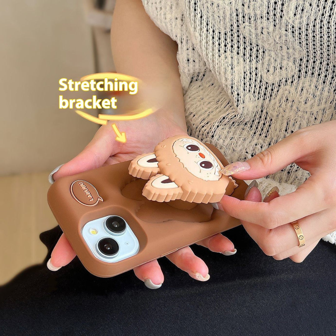 Silicone Labubu Cartoon Style iPhone Case