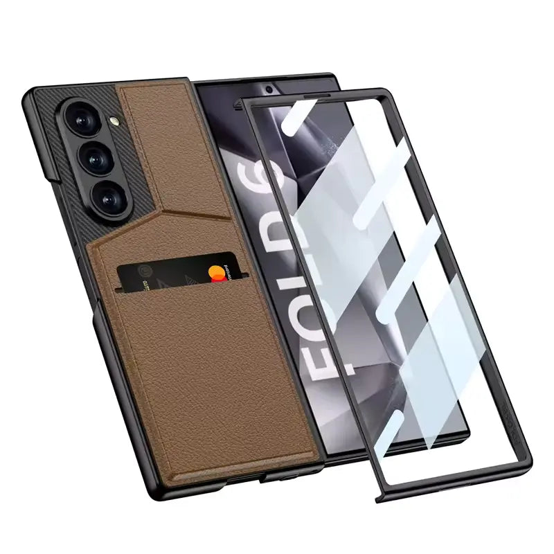 Samsung  Galaxy Fold Leather Wallet Card Slots Stand Case