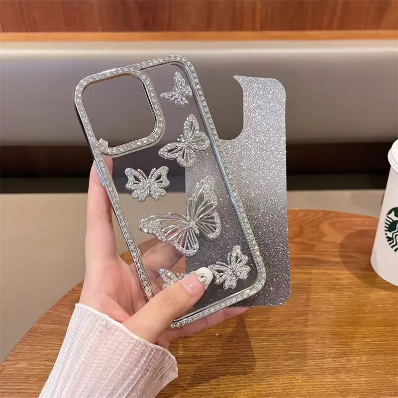 Diamond Butterfly Shine iPhone Case